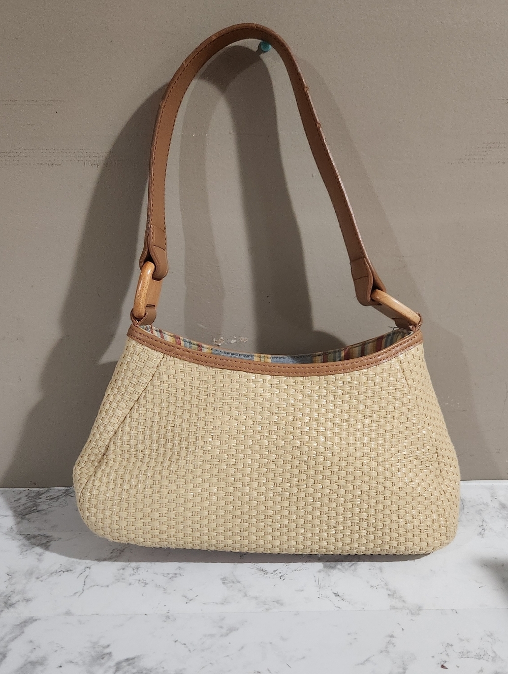 Fossil Woven Hobo Shoulder Purse Handbag